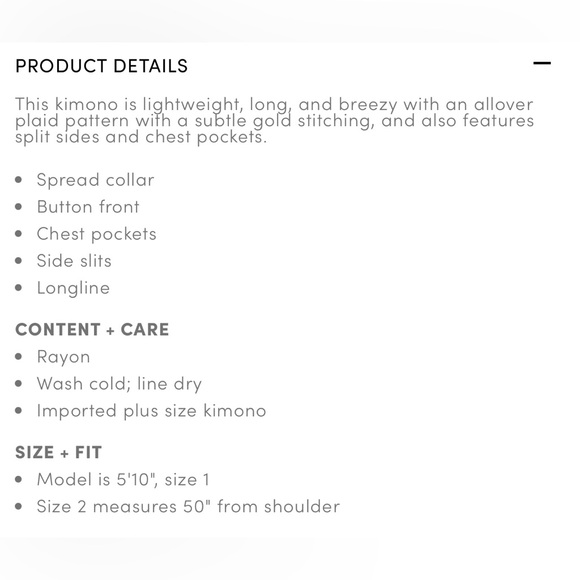 🖤TORRID Plaid Button-Front Longline Shirt Kimono with Side Slits NWT - Picture 11 of 12